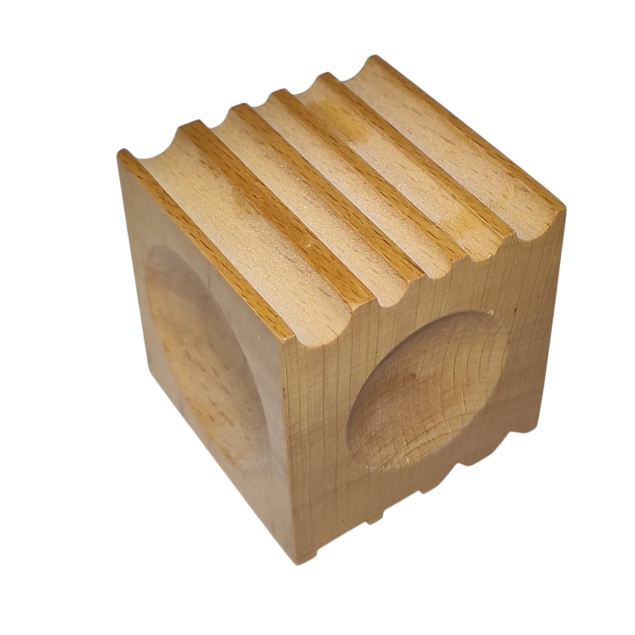 Wood swage block d shape grooves