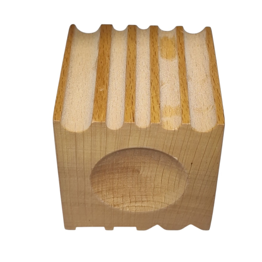 Wood swage block d shape grooves