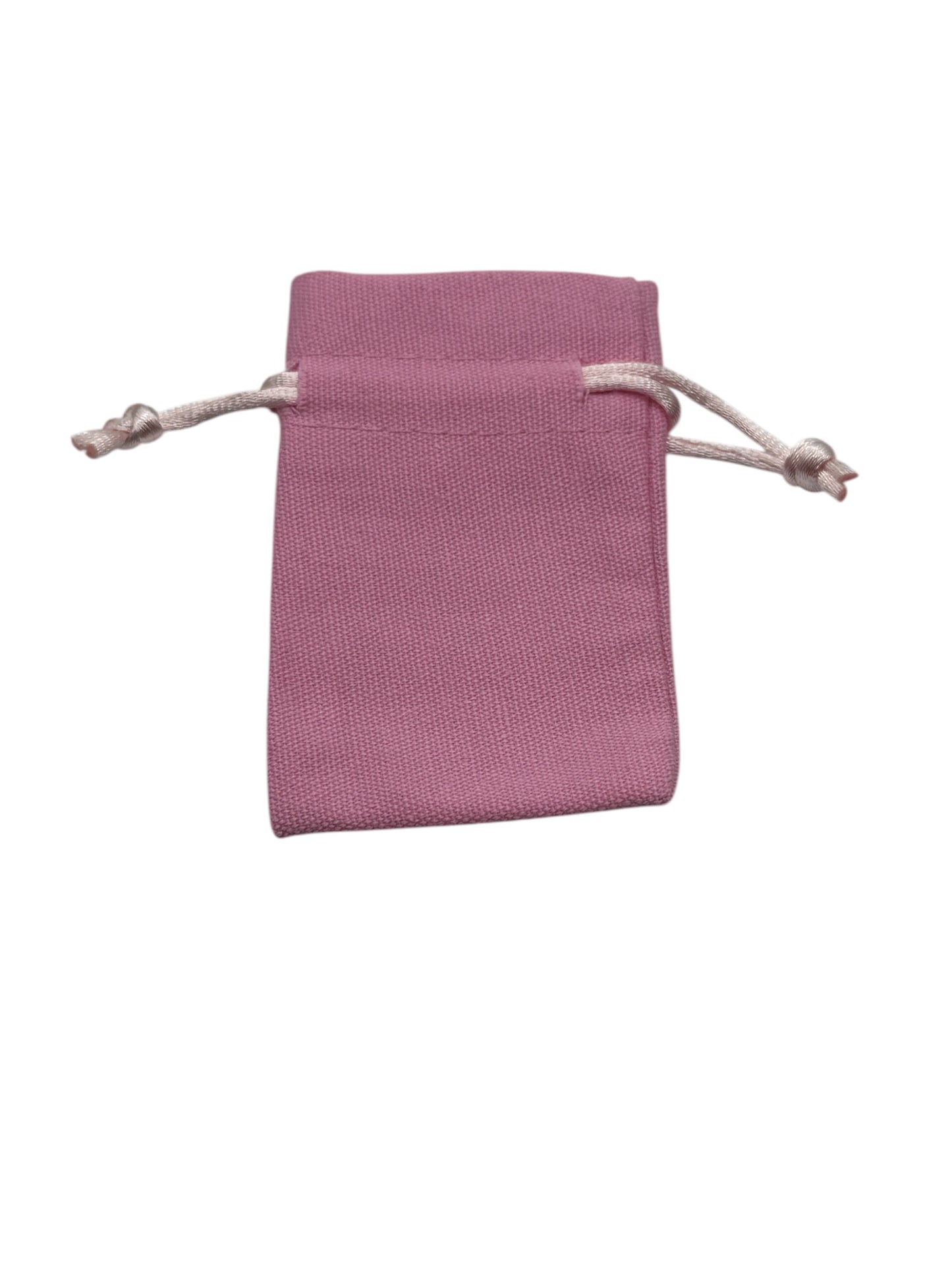 Pink Cotton Drawstring Pouches - Small x5 Pieces