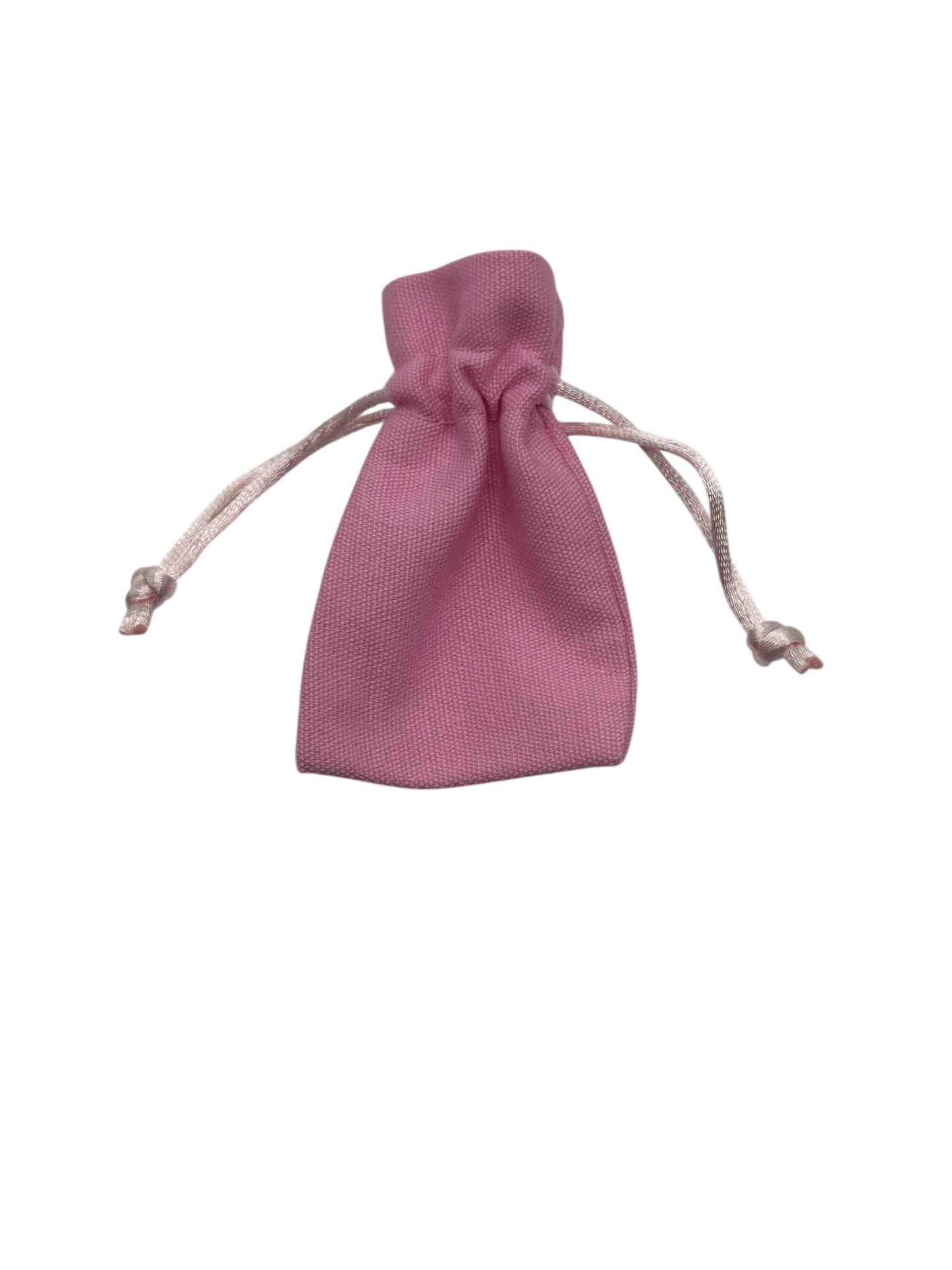 Pink Cotton Drawstring Pouches - Small x5 Pieces