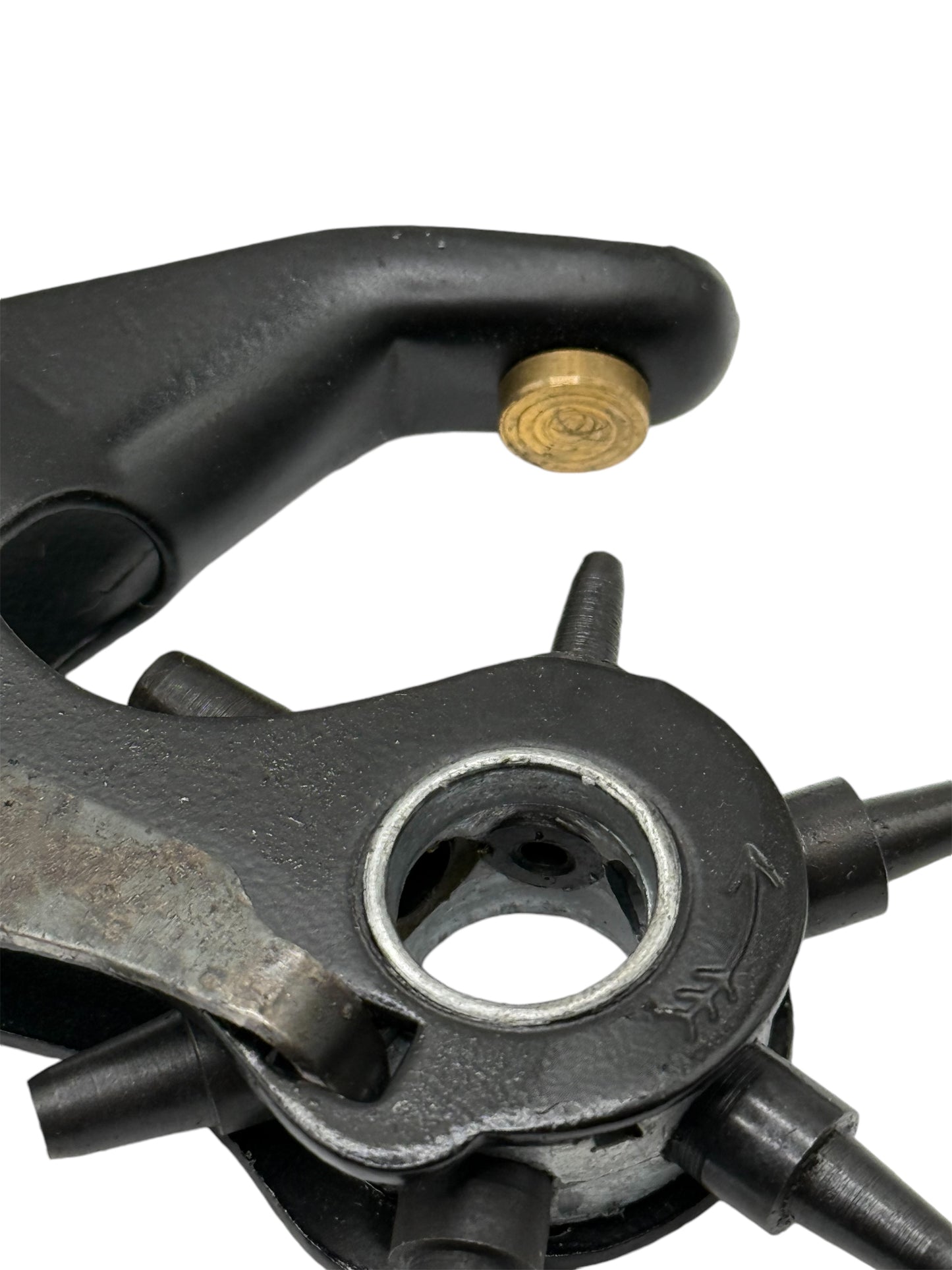 Close up of revolving part of plier