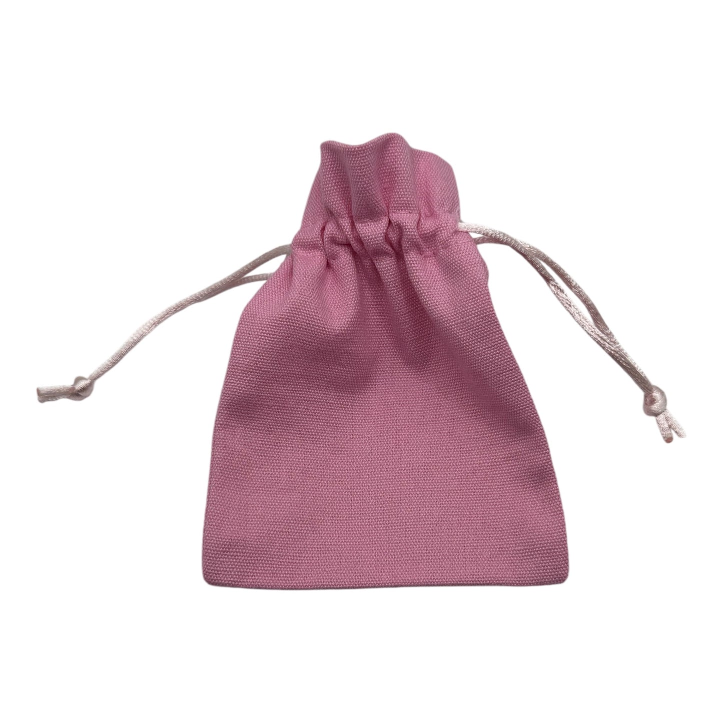 Pink Cotton Drawstring Bags - Medium x5 Pieces