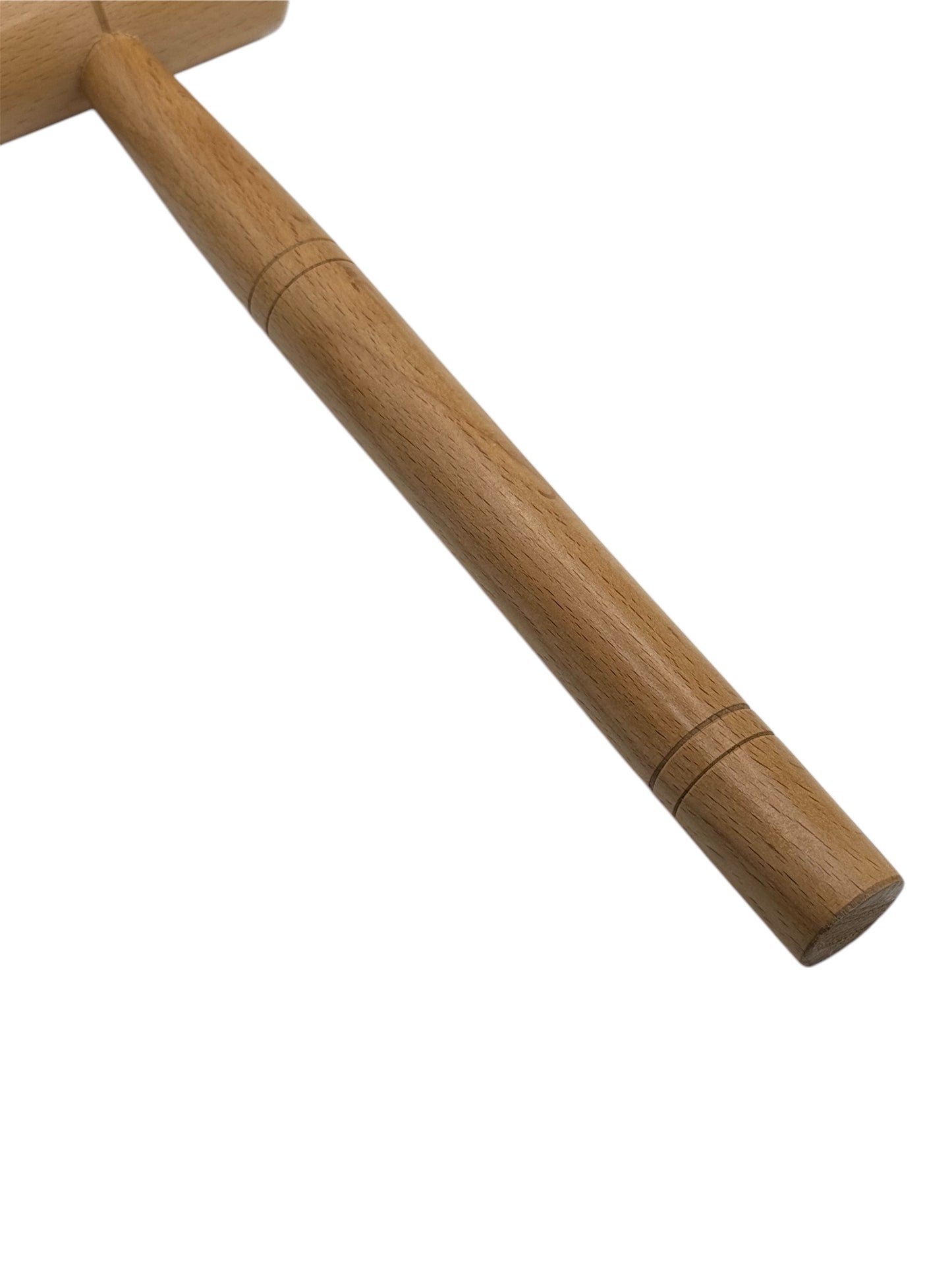 Wooden handle on white background