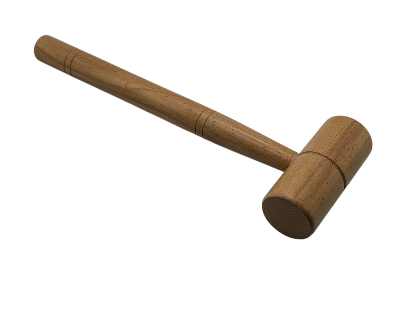 Side view of wooden mallet