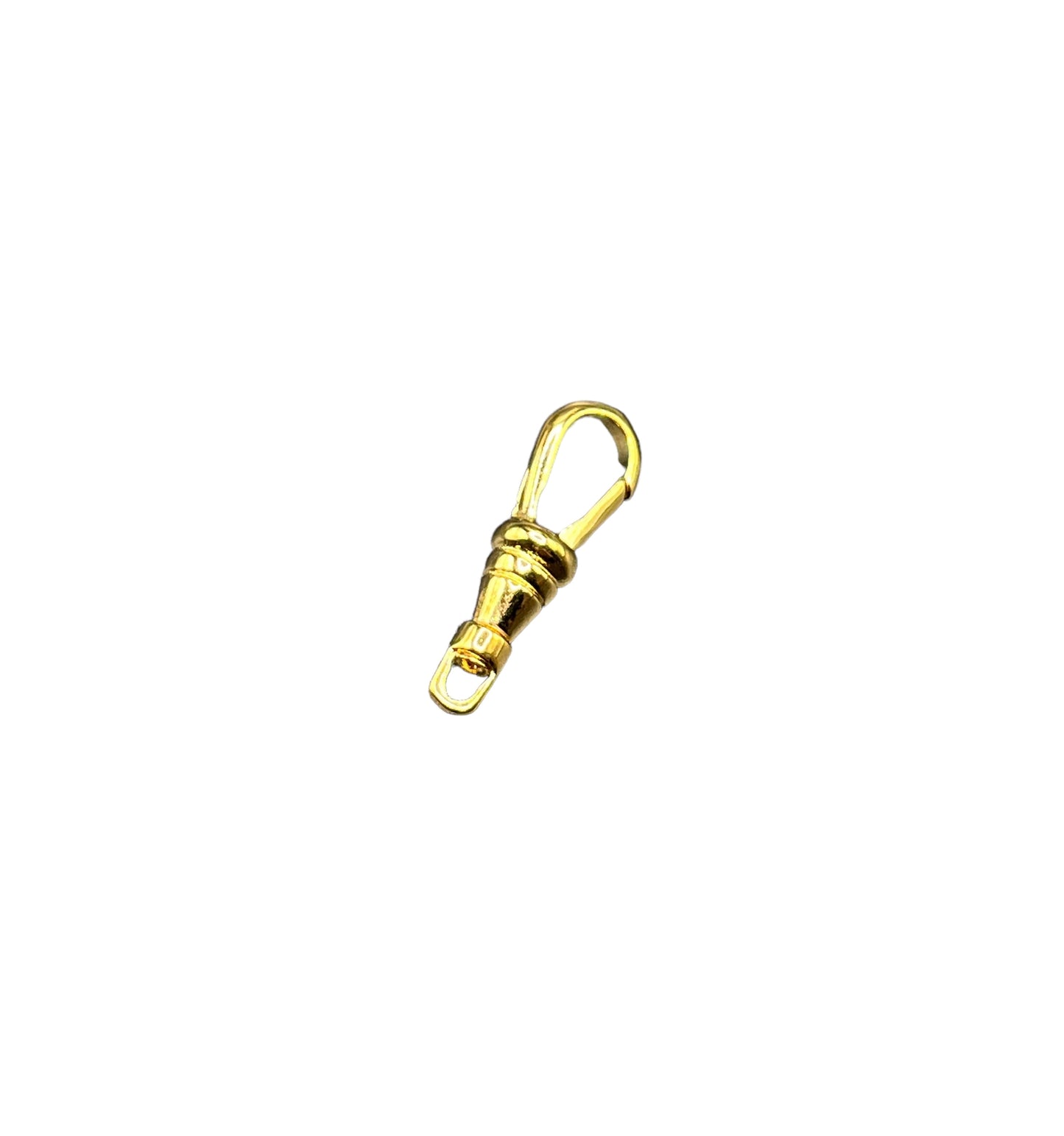 Gold plated swivel on white background