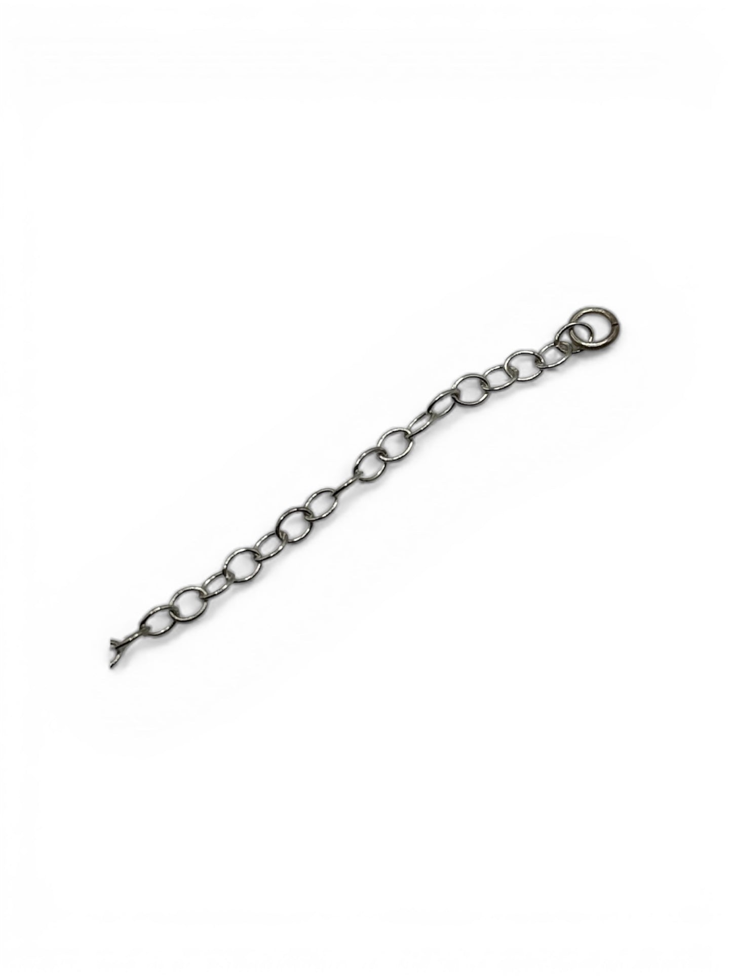 Silver chain on a white background