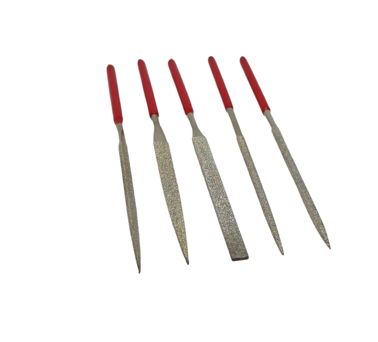 Diamond coated files with red pvc handle