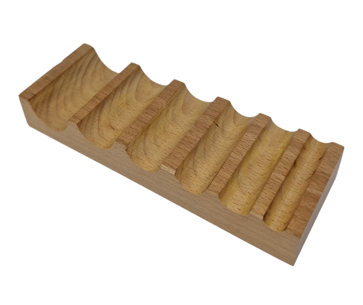 Wooden swage block on white background