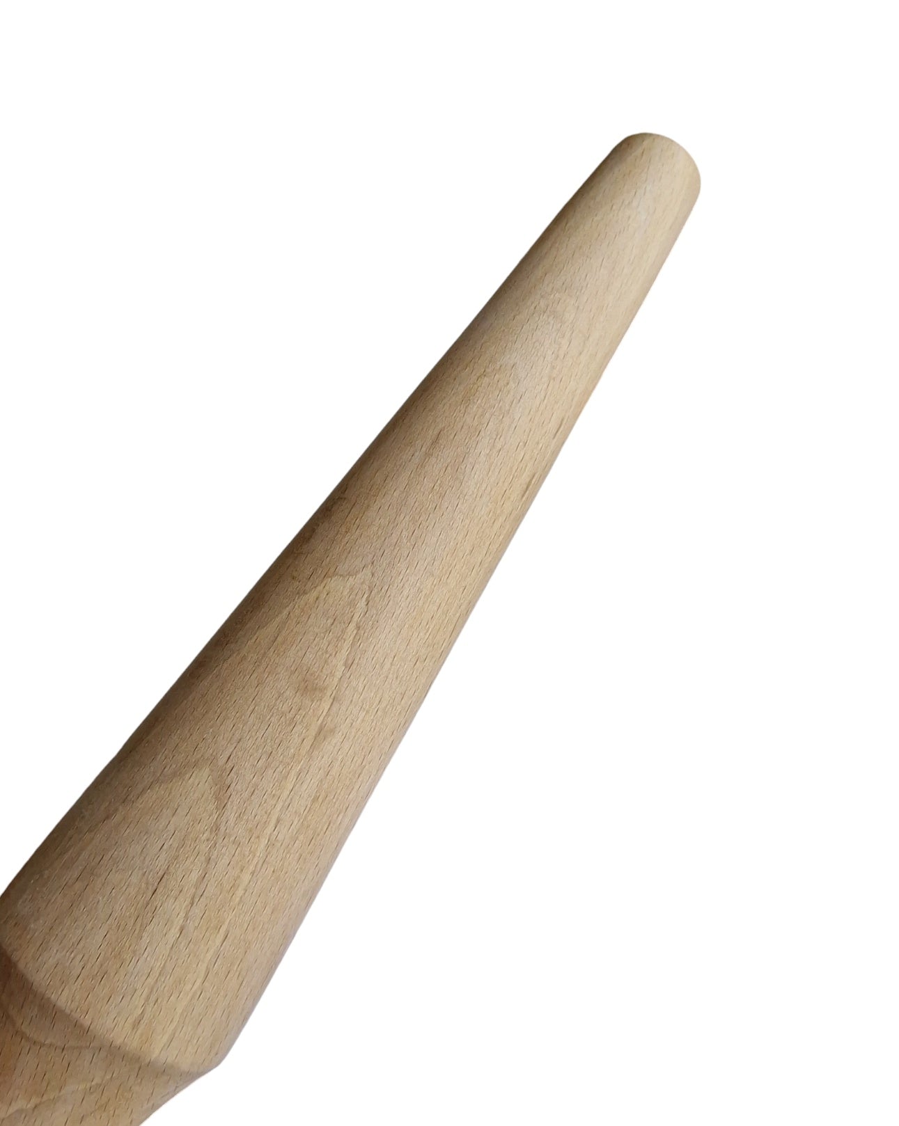 An extra-large wooden bracelet mandrel with a round shape, used for shaping or removing dents on bracelets/bangles.