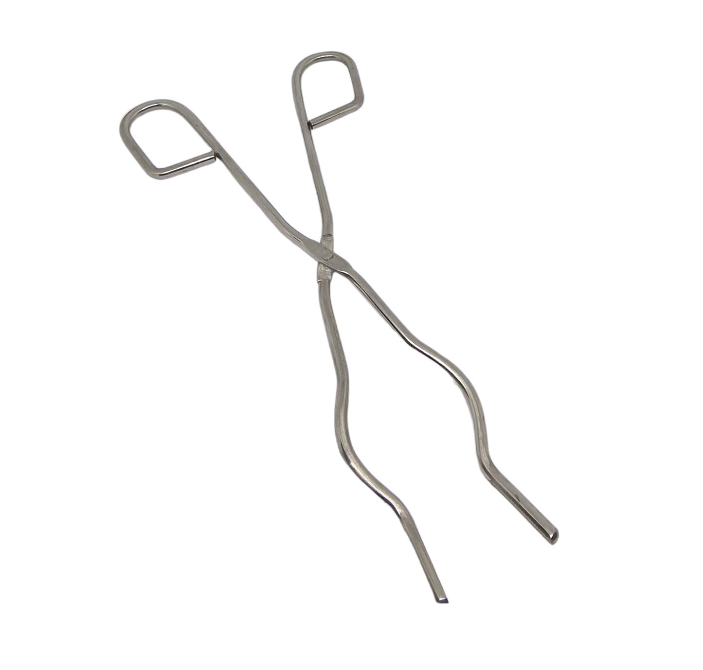 Steel scissor tongs opened up