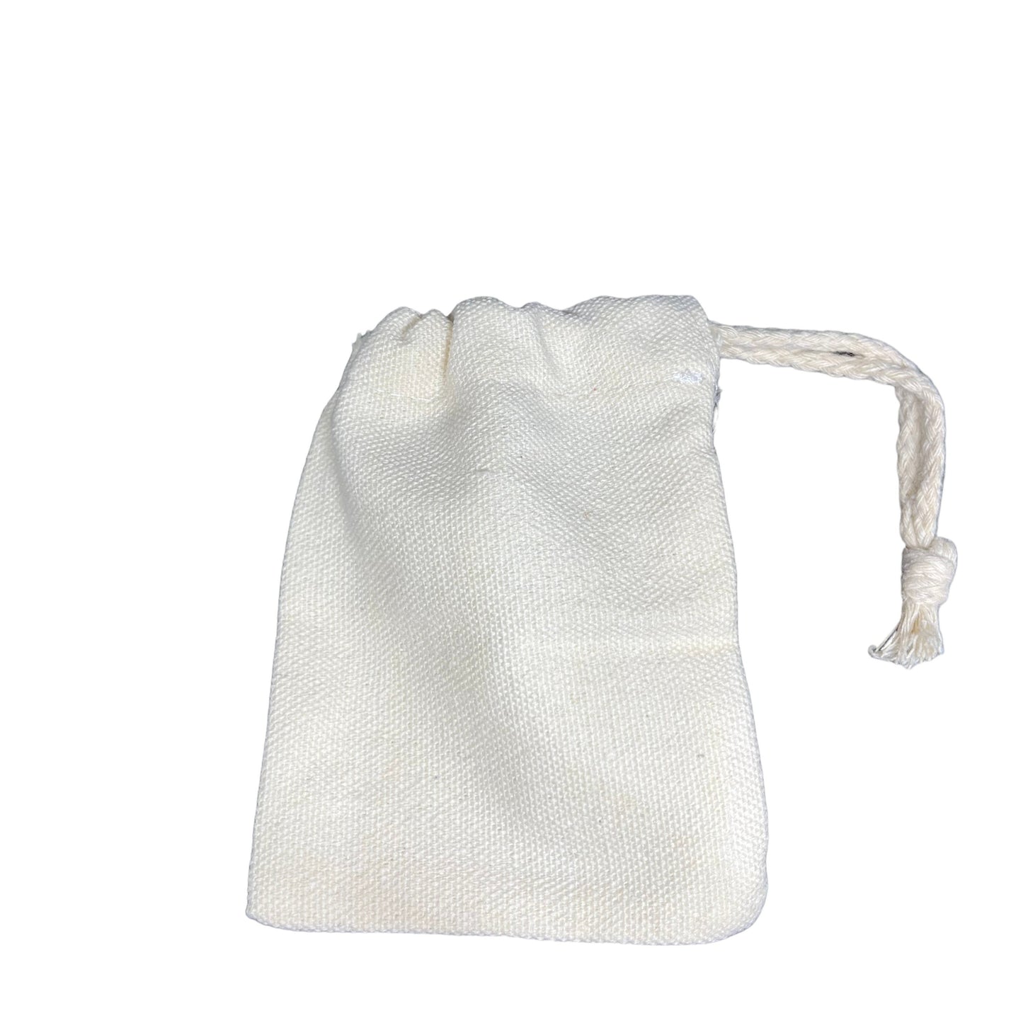 Ivory Cotton Rich Canvas Drawstring Bag (10x8cm) X 6 Pieces