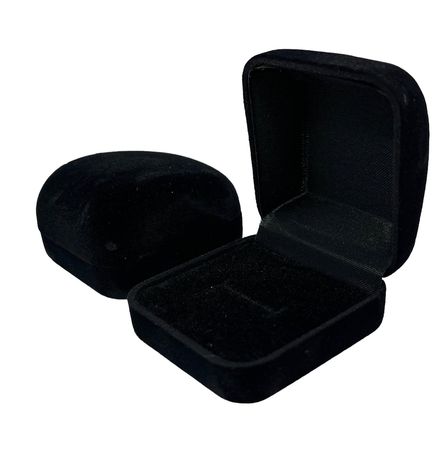 Black Flocked Ring Boxes