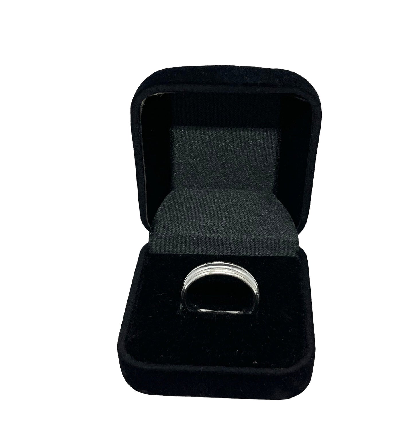 Black Flocked Ring Boxes