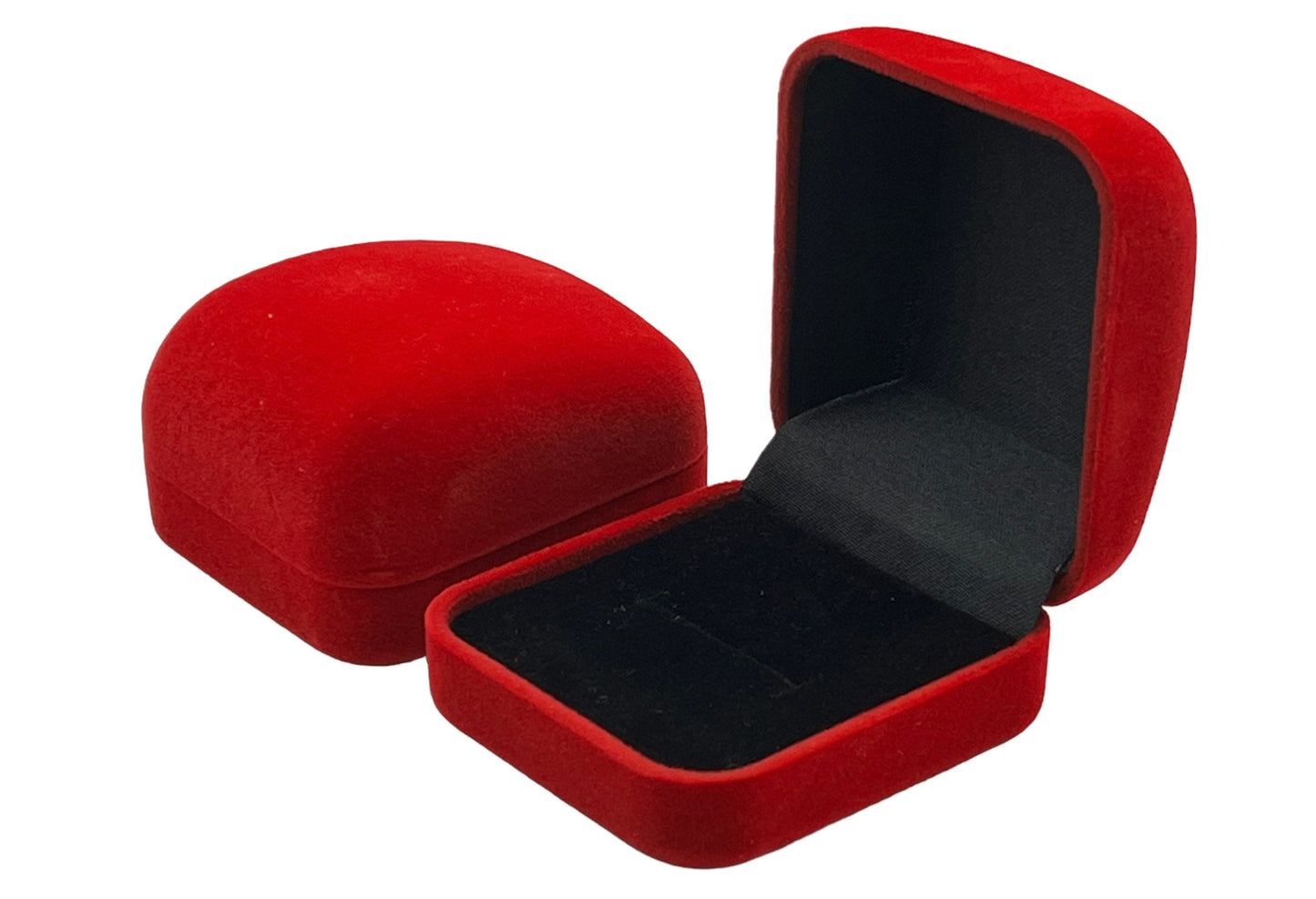 Red Flocked Ring Box