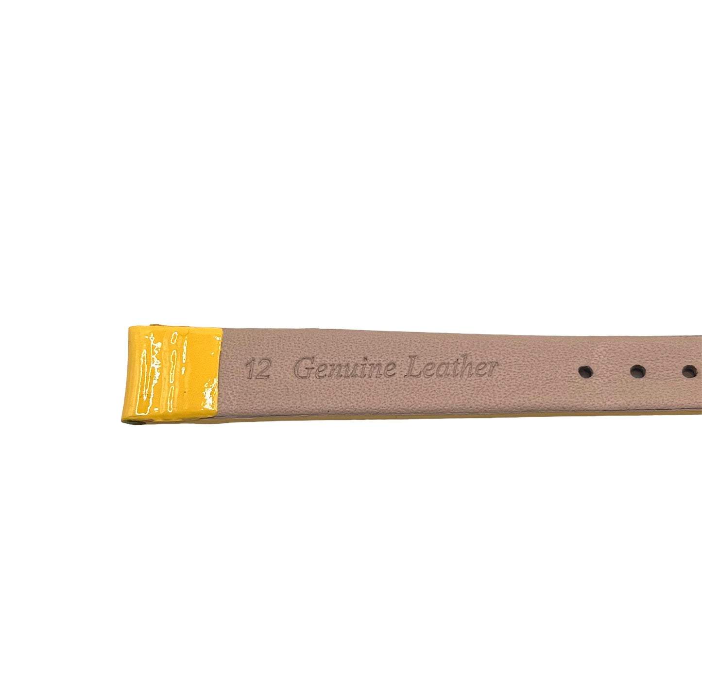 Leather Watch Strap - Yellow - 12mm