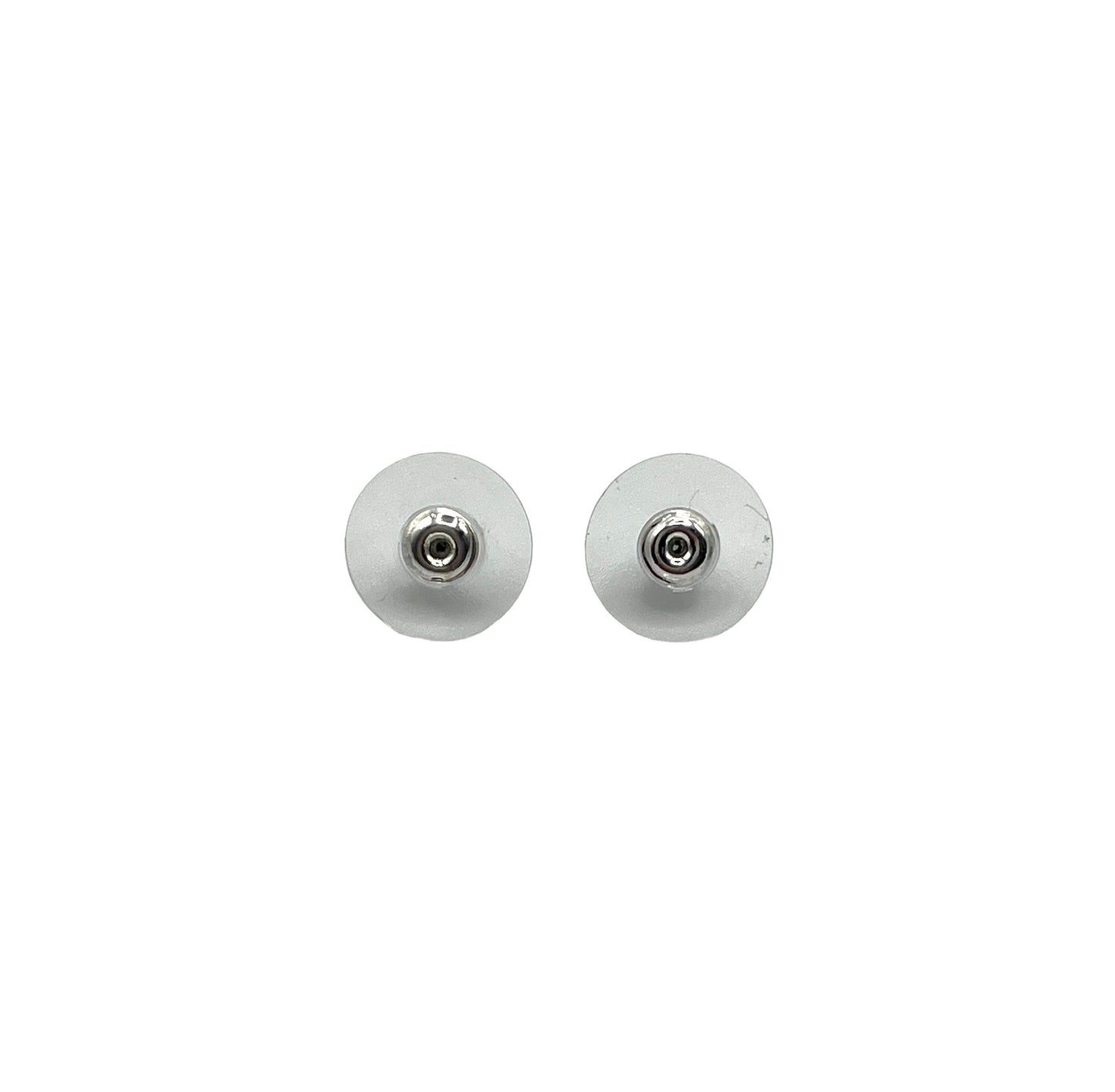 Plastic/Silver Earring Clutches x1 Pair