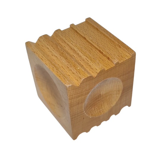 Wood swage block flat grooves