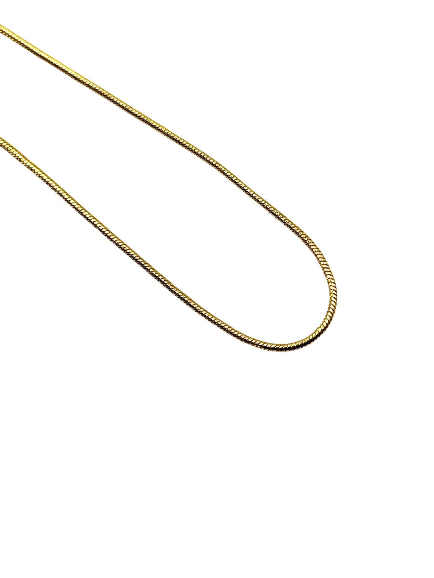 Gold chain on a white background