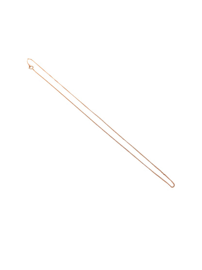 Gold necklace on a white background