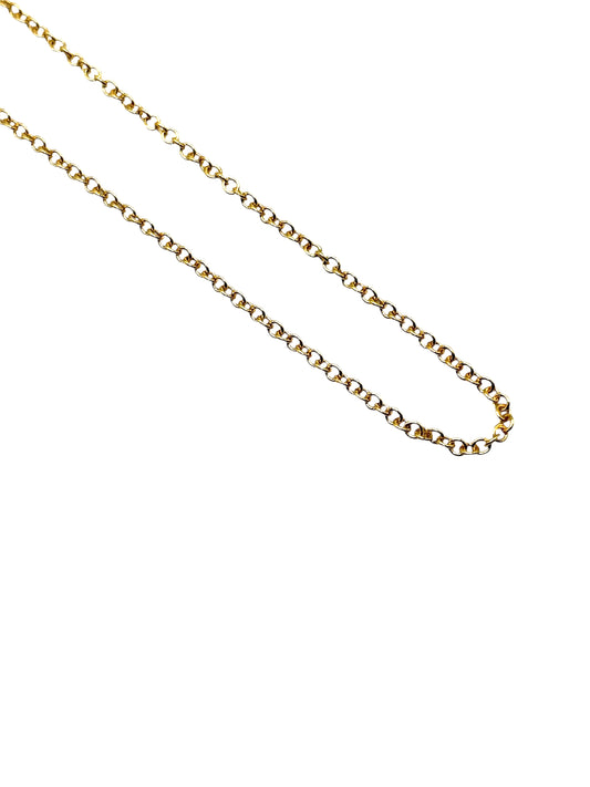 Gold chain on a white background