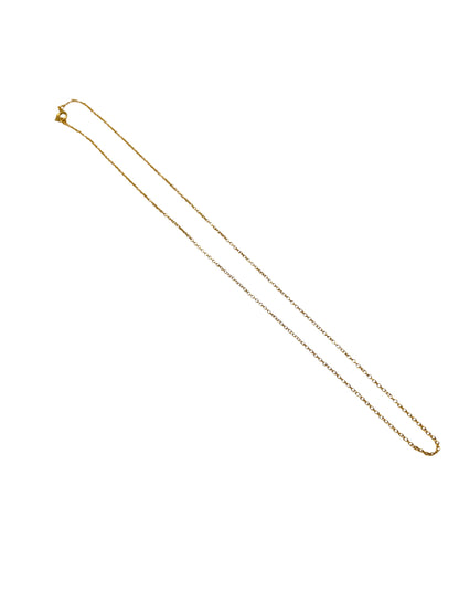Gold chain necklace on a white background