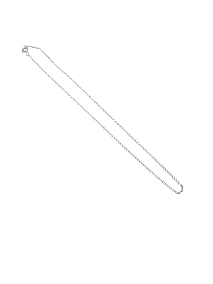 Silver necklace on a white background