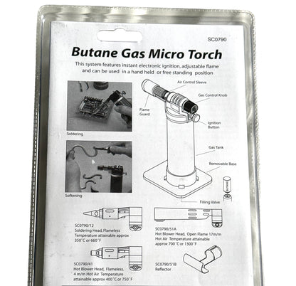 Butane gas micro torch instrucions