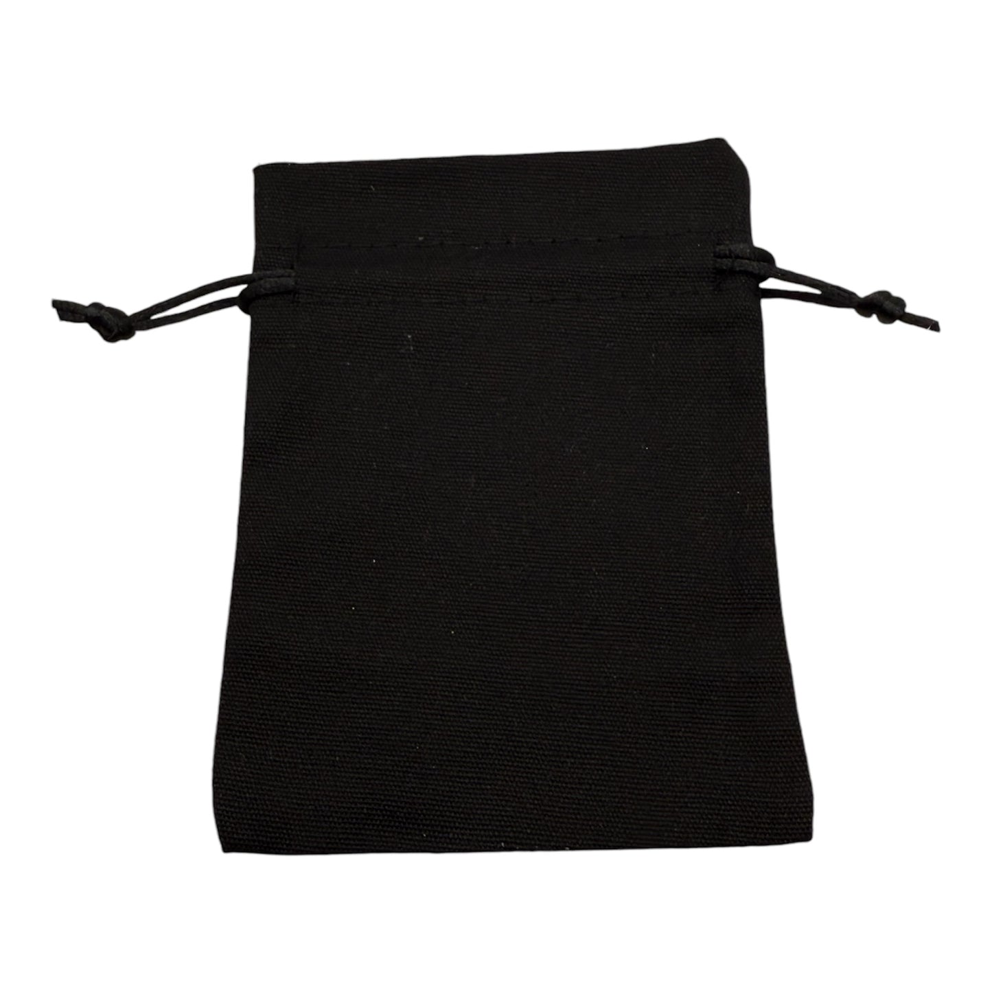 Black Cotton Drawstring Bag