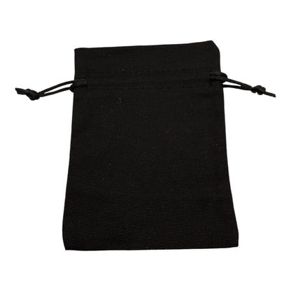 Black Cotton Drawstring Bag