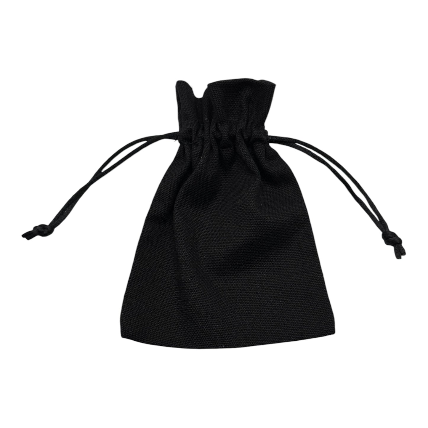 Black Drawstring bag closed
