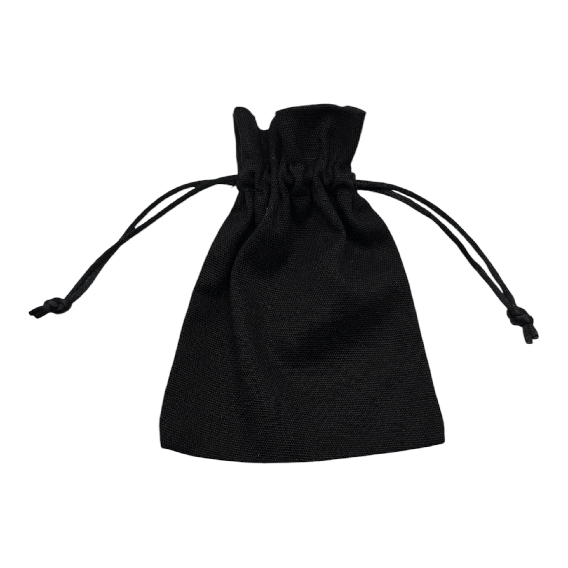 Black Drawstring bag closed