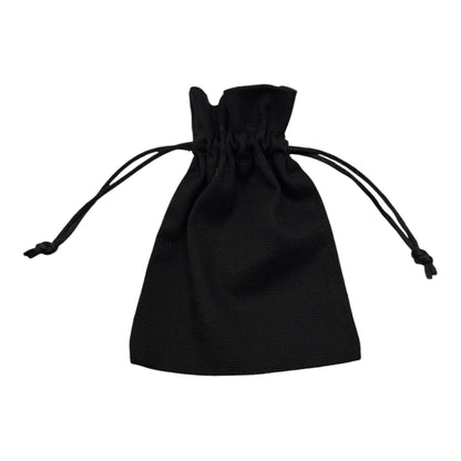 Black Drawstring bag closed
