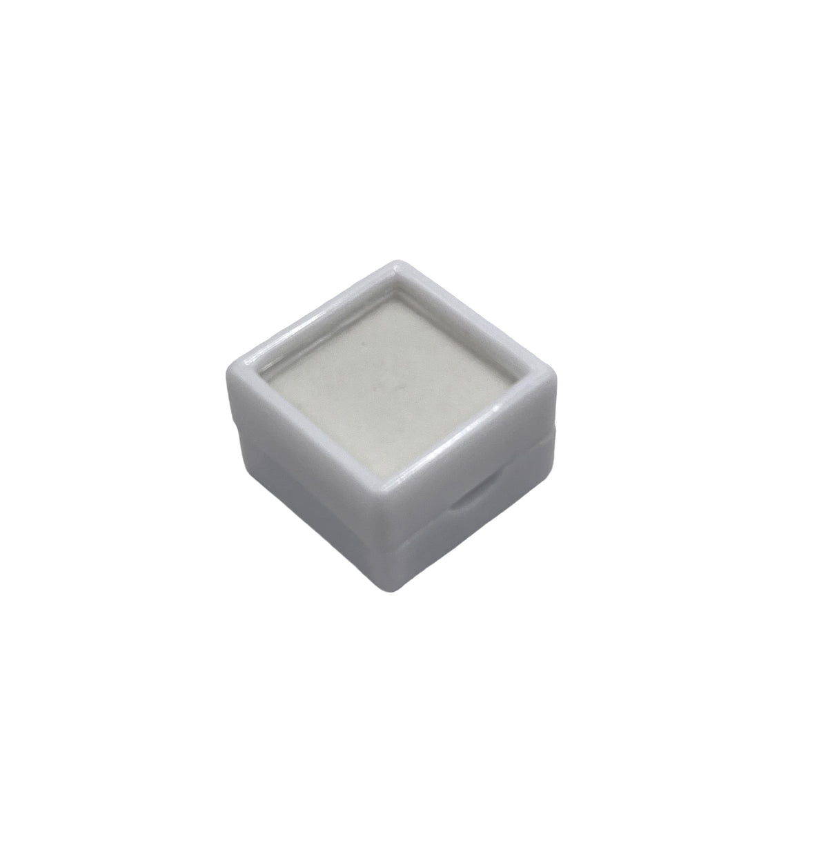 Gemstone Display Boxes x10 – 3 x 3cm Plastic Gem Boxes with Reversible Black & White Foam Inserts