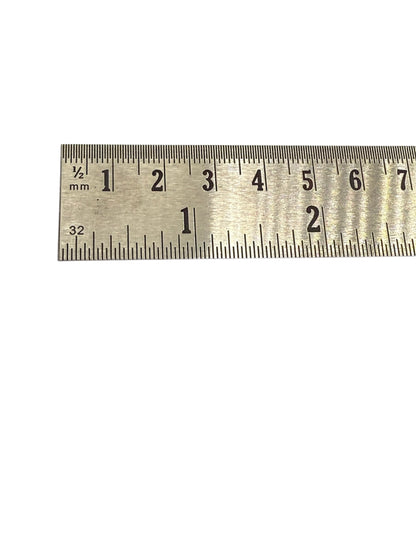 Close up of steel ruler