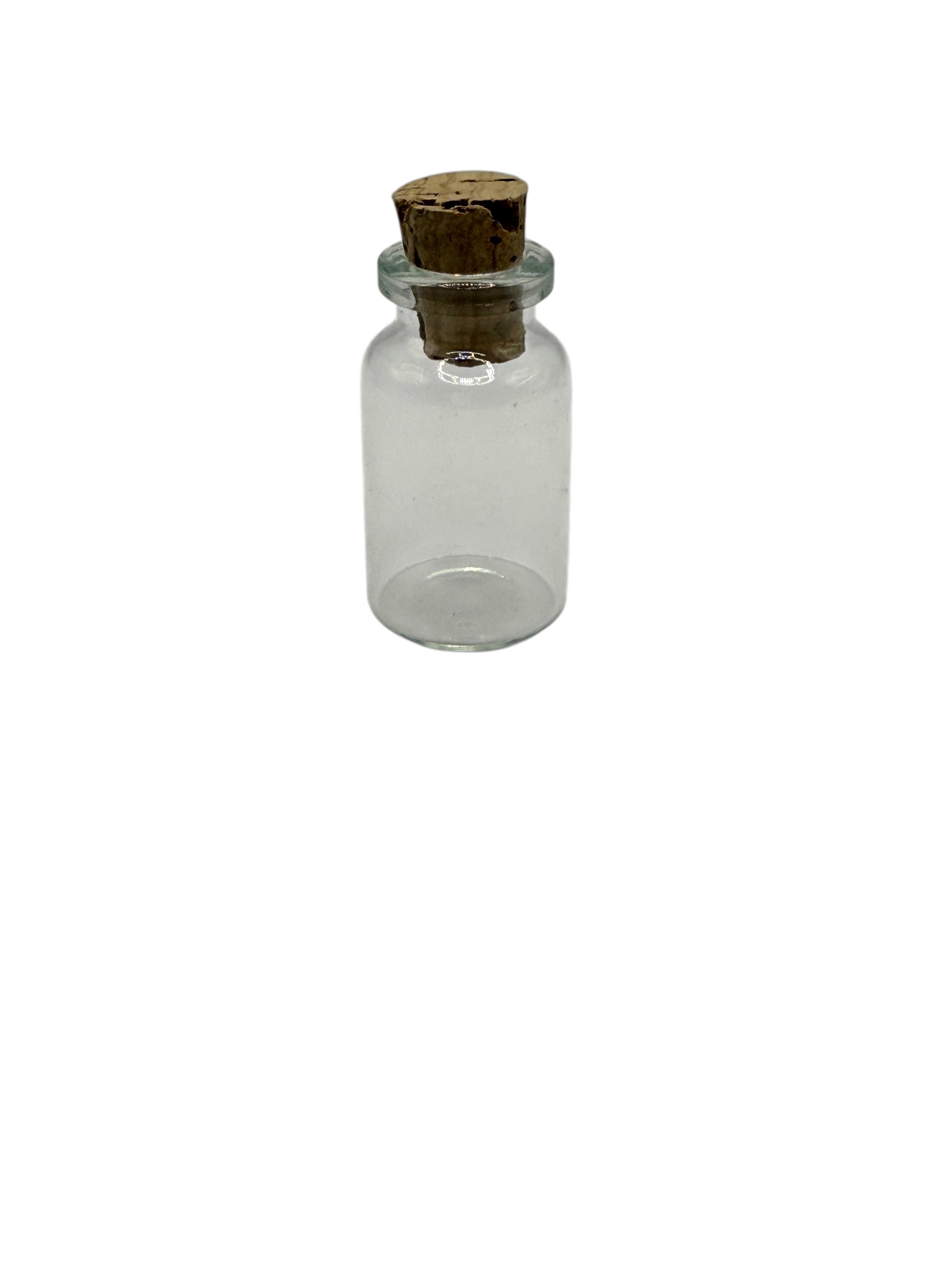 Clear Glass Bottle with cork lid