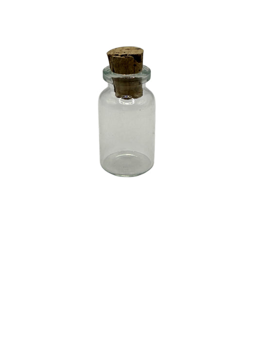 Clear Glass Bottle with cork lid
