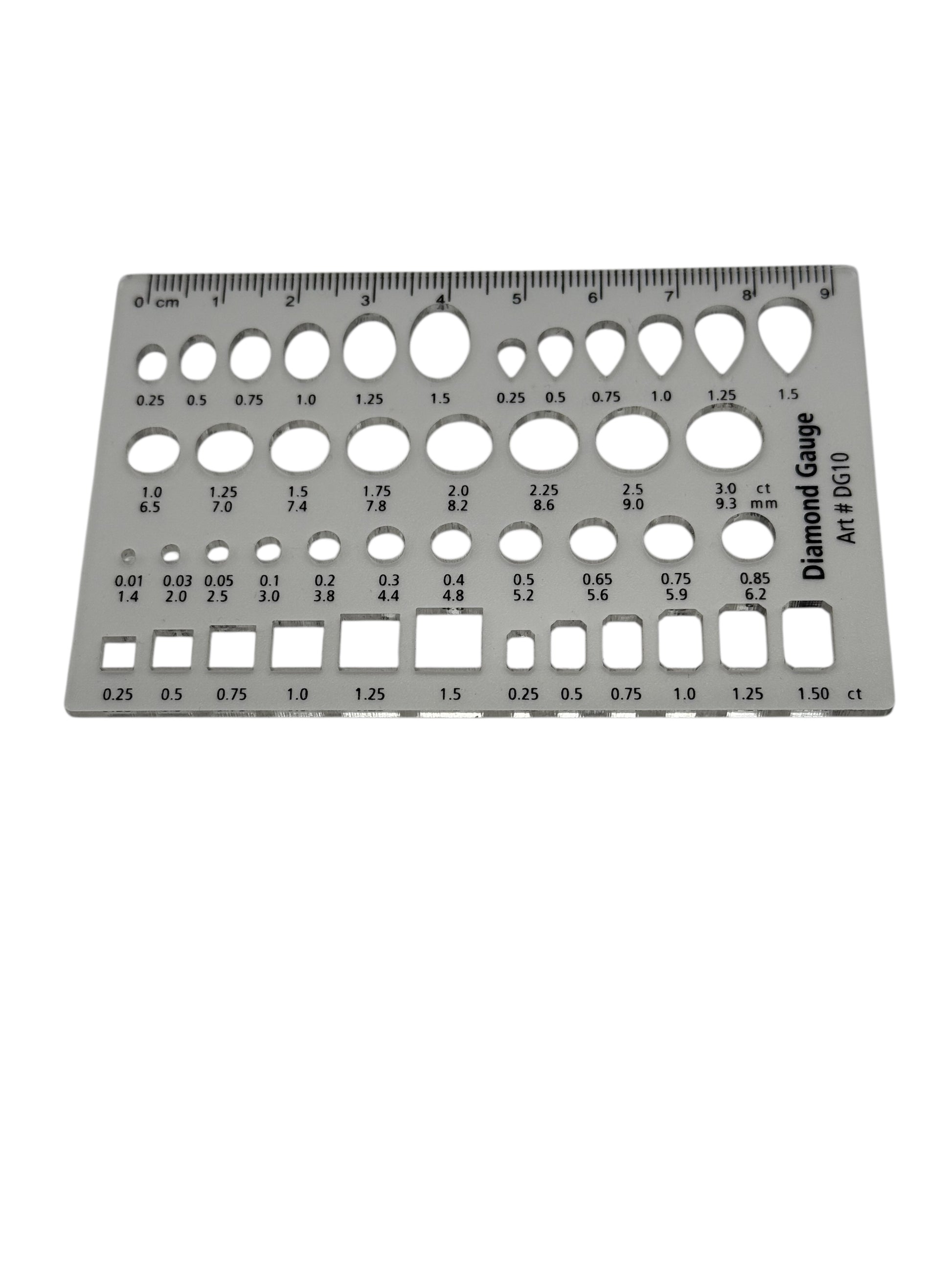 Plastic diamond gauge 