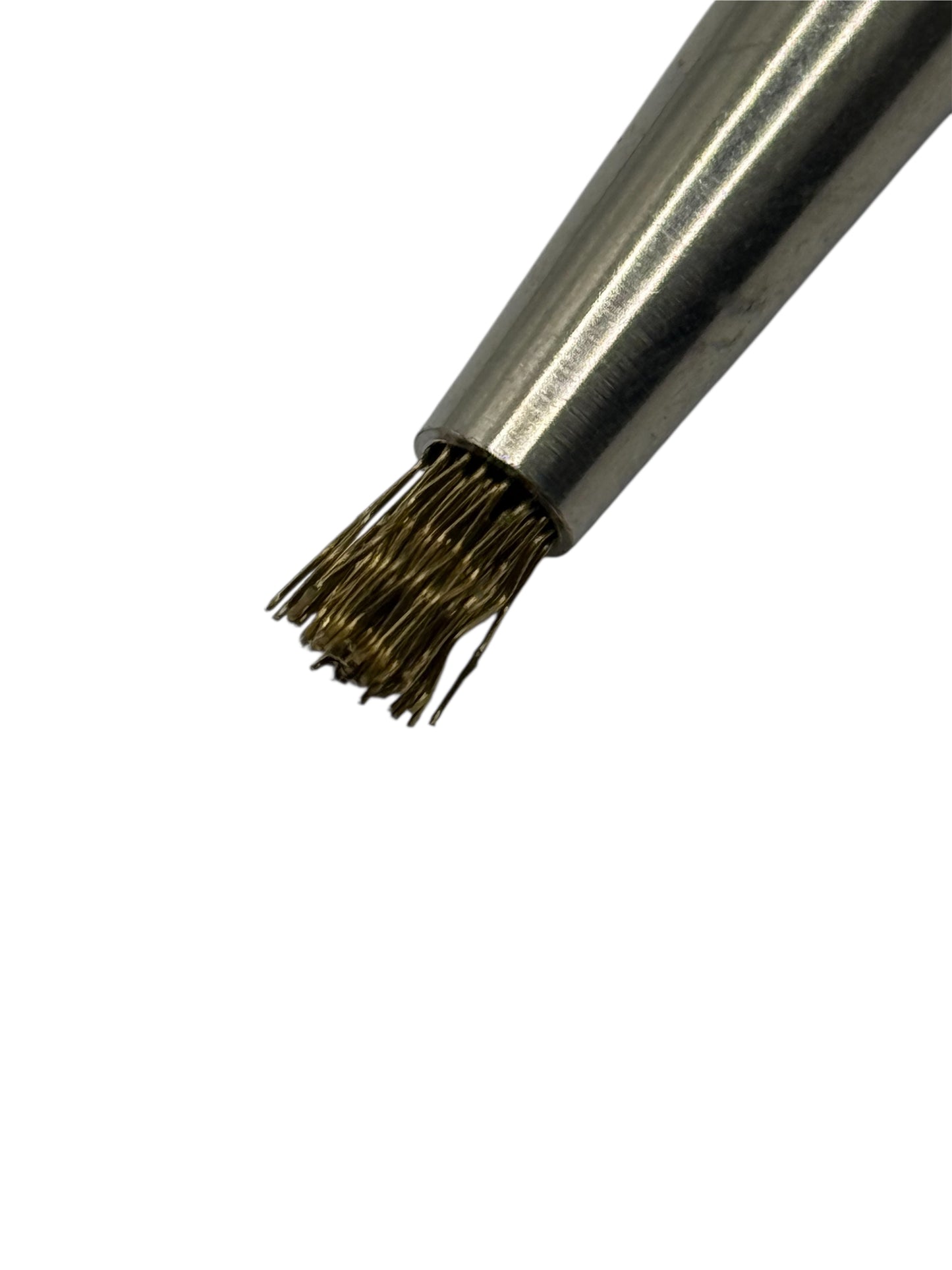 Close up of brass pen