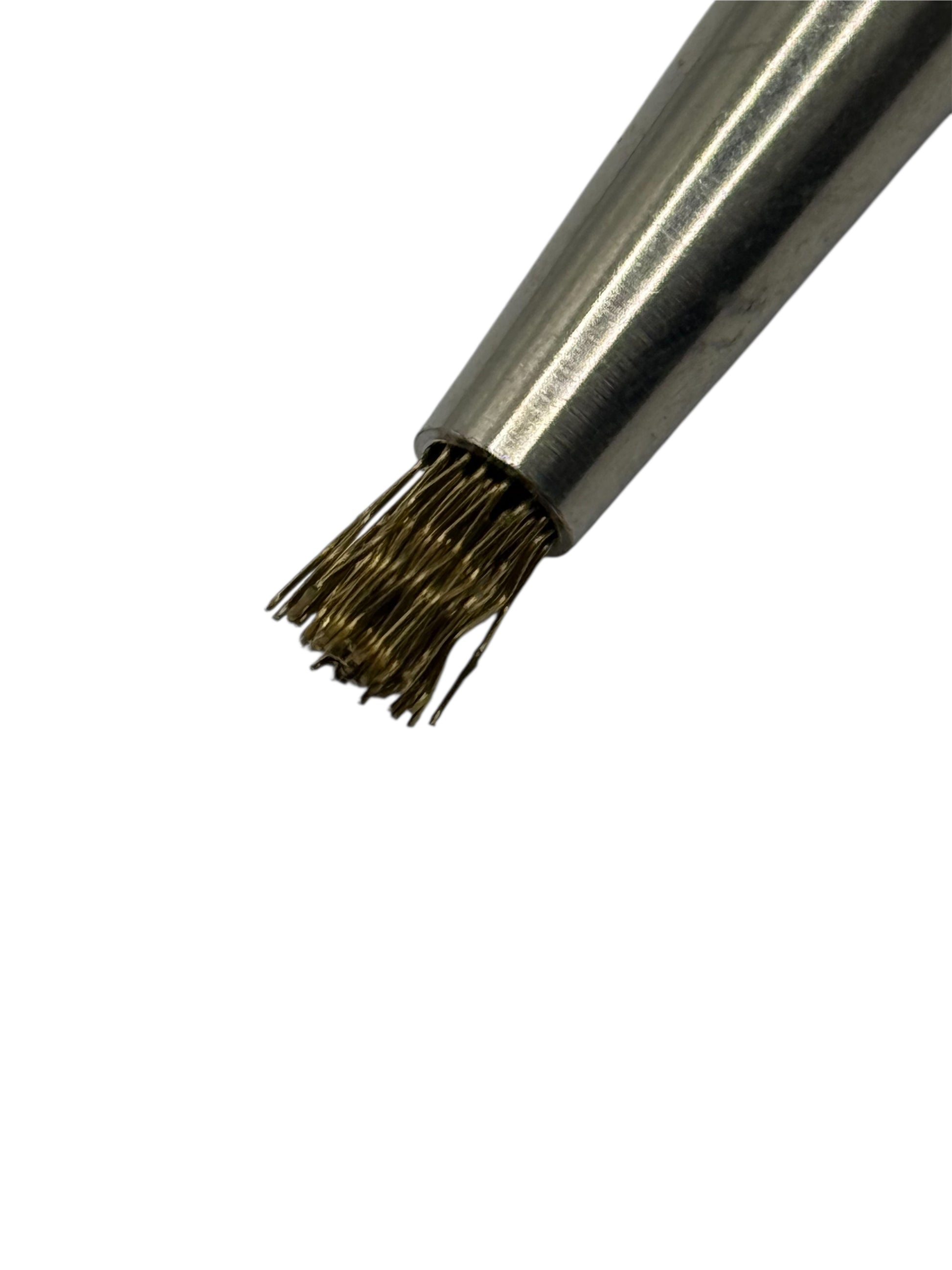 Close up of brass pen