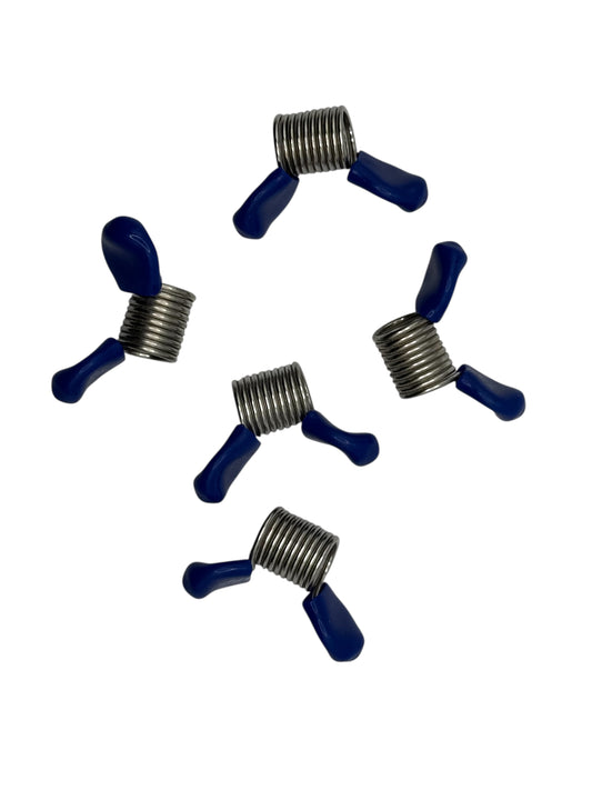 Beading springs with blue ends