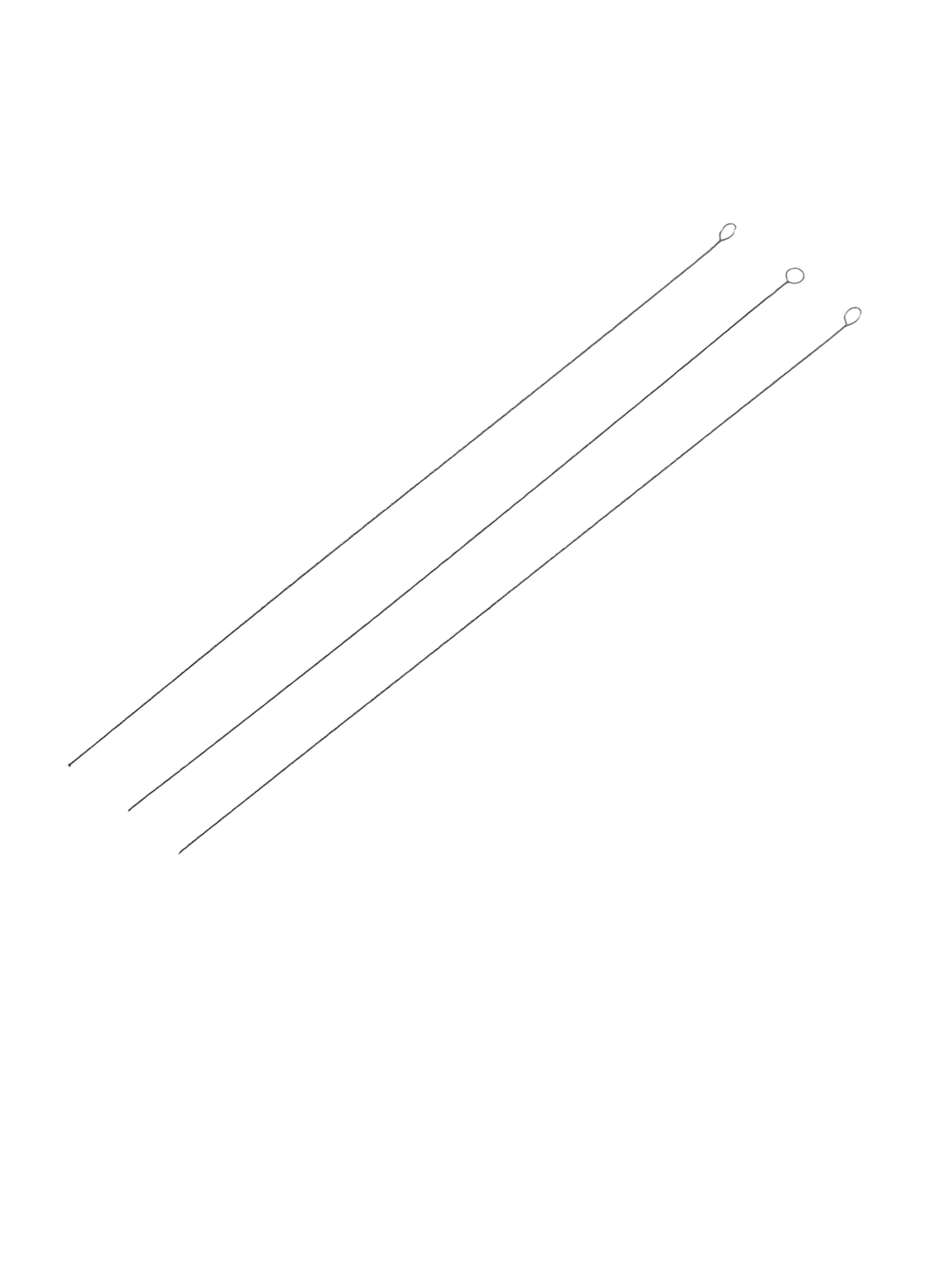 Beading needles on white background