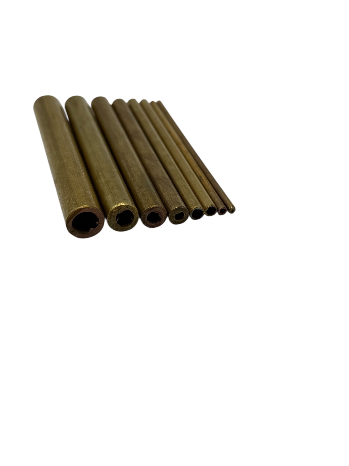 Low view of tube assortment