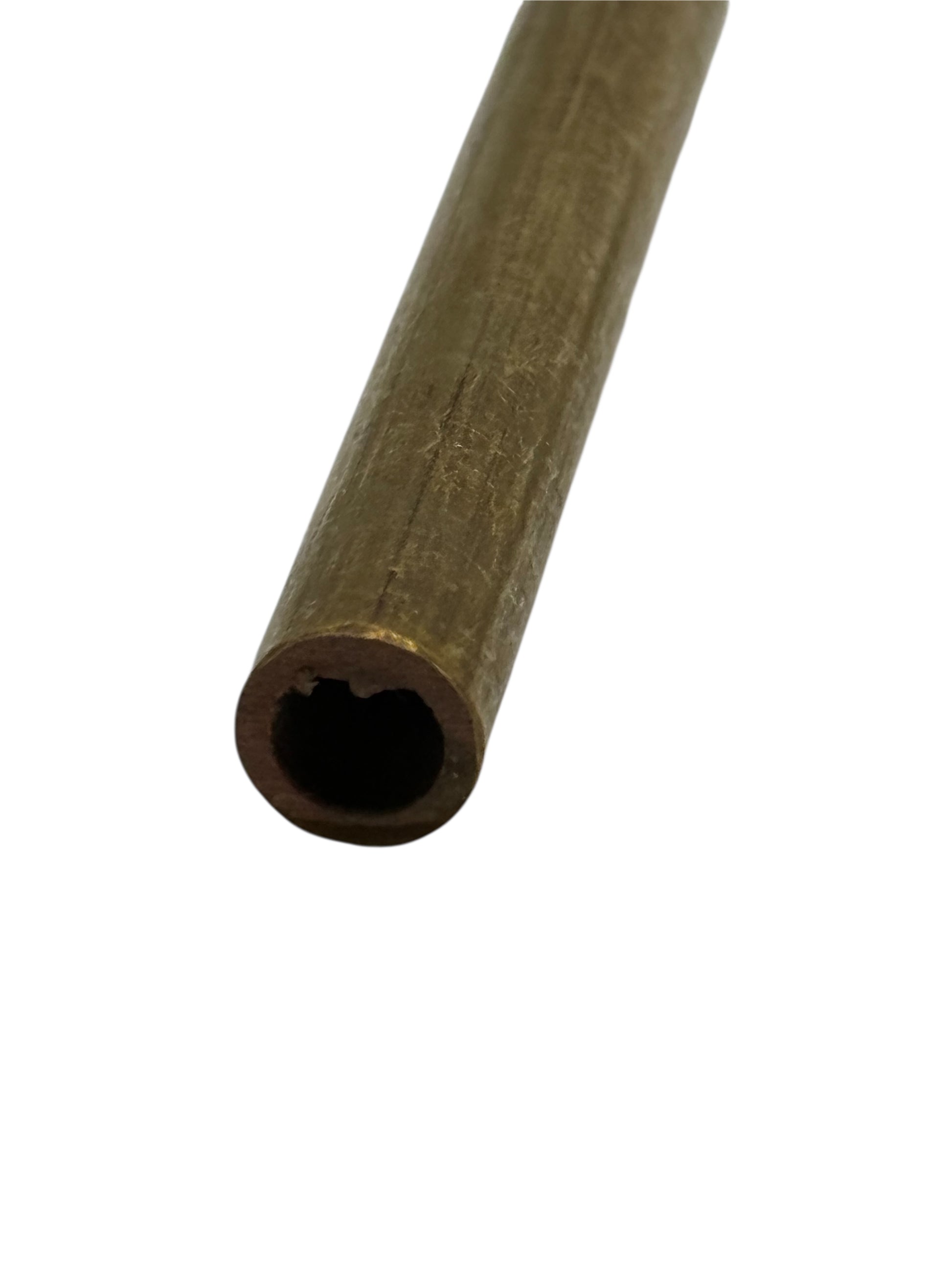 Close up of single brass tube