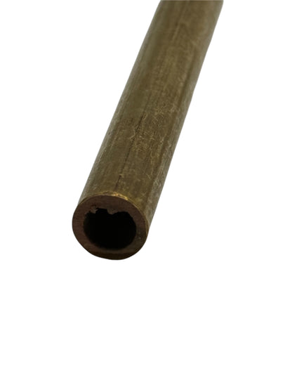 Close up of single brass tube