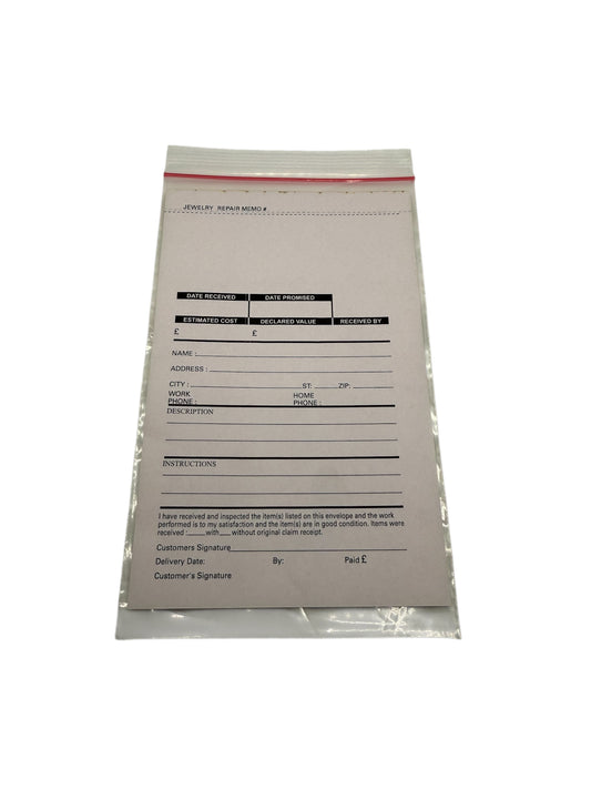 Jewellery repair memo