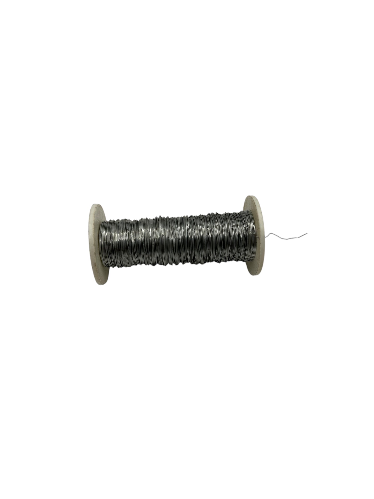 Spool of wire on a white background