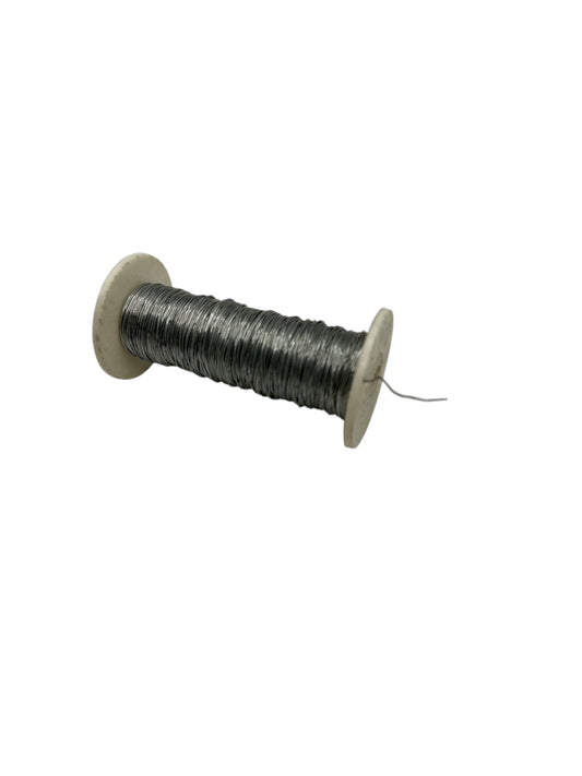 Spool of wire on a white background