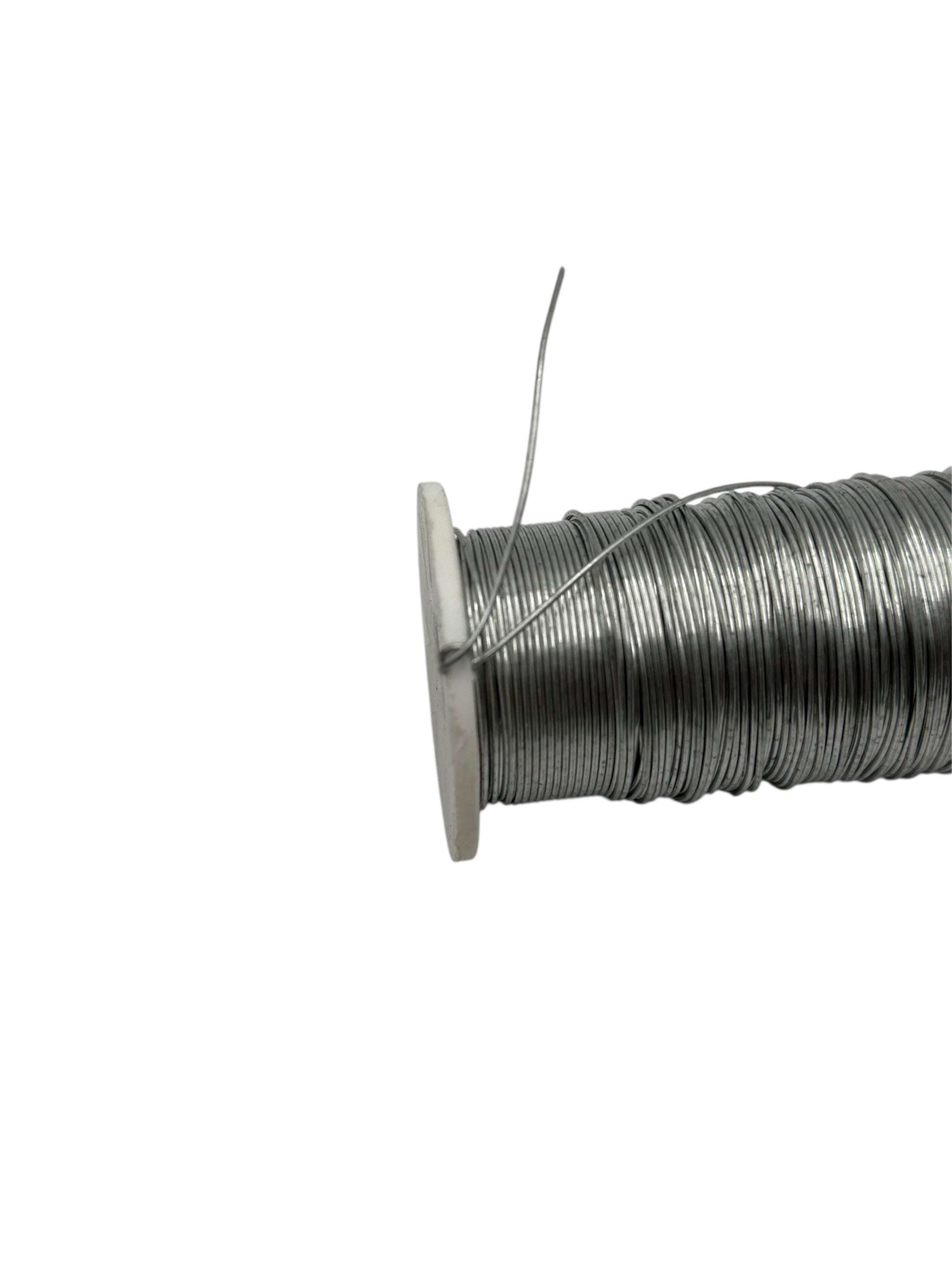Spool of wire on a white background