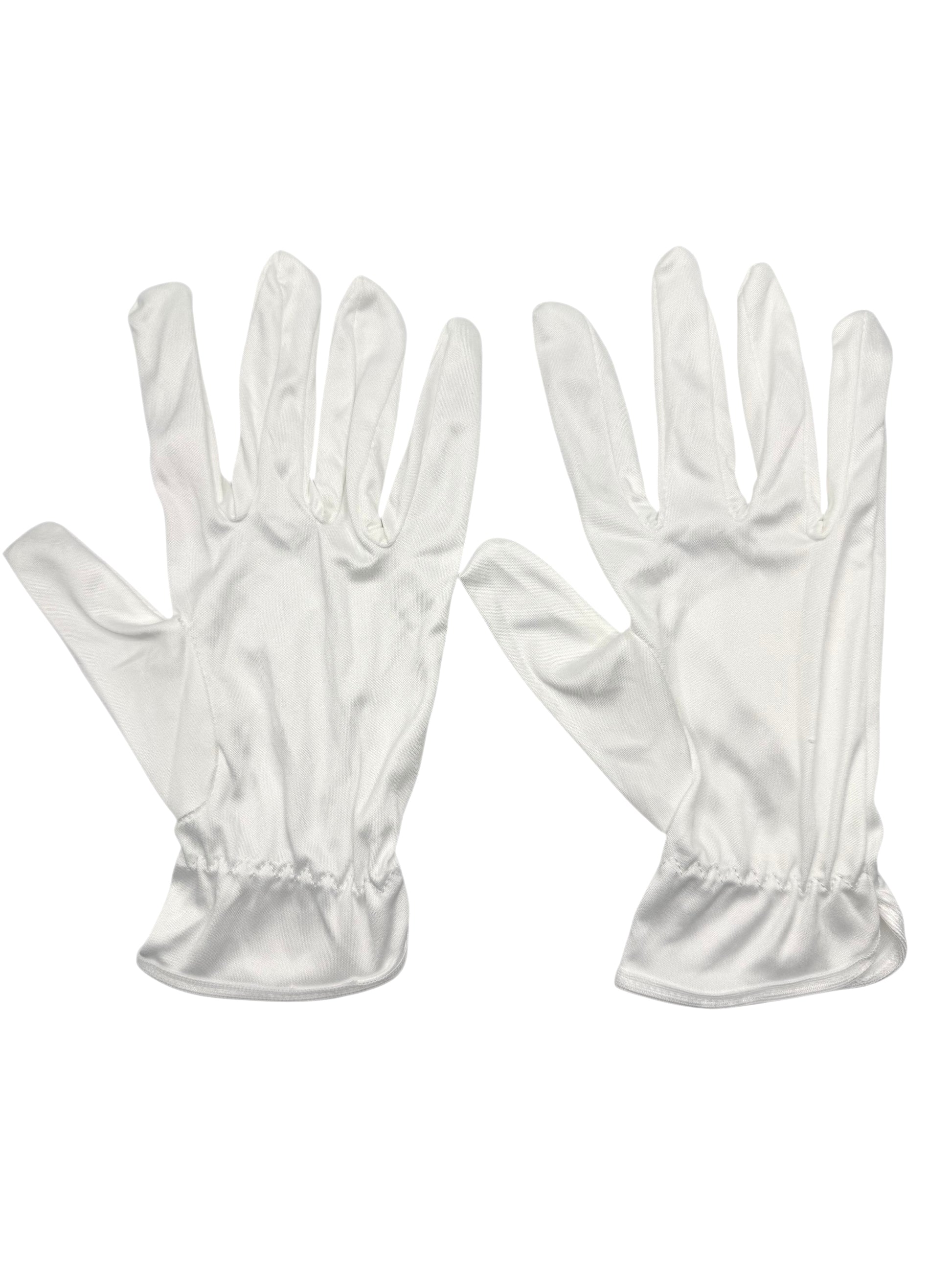 Pair of White gloves on a white background