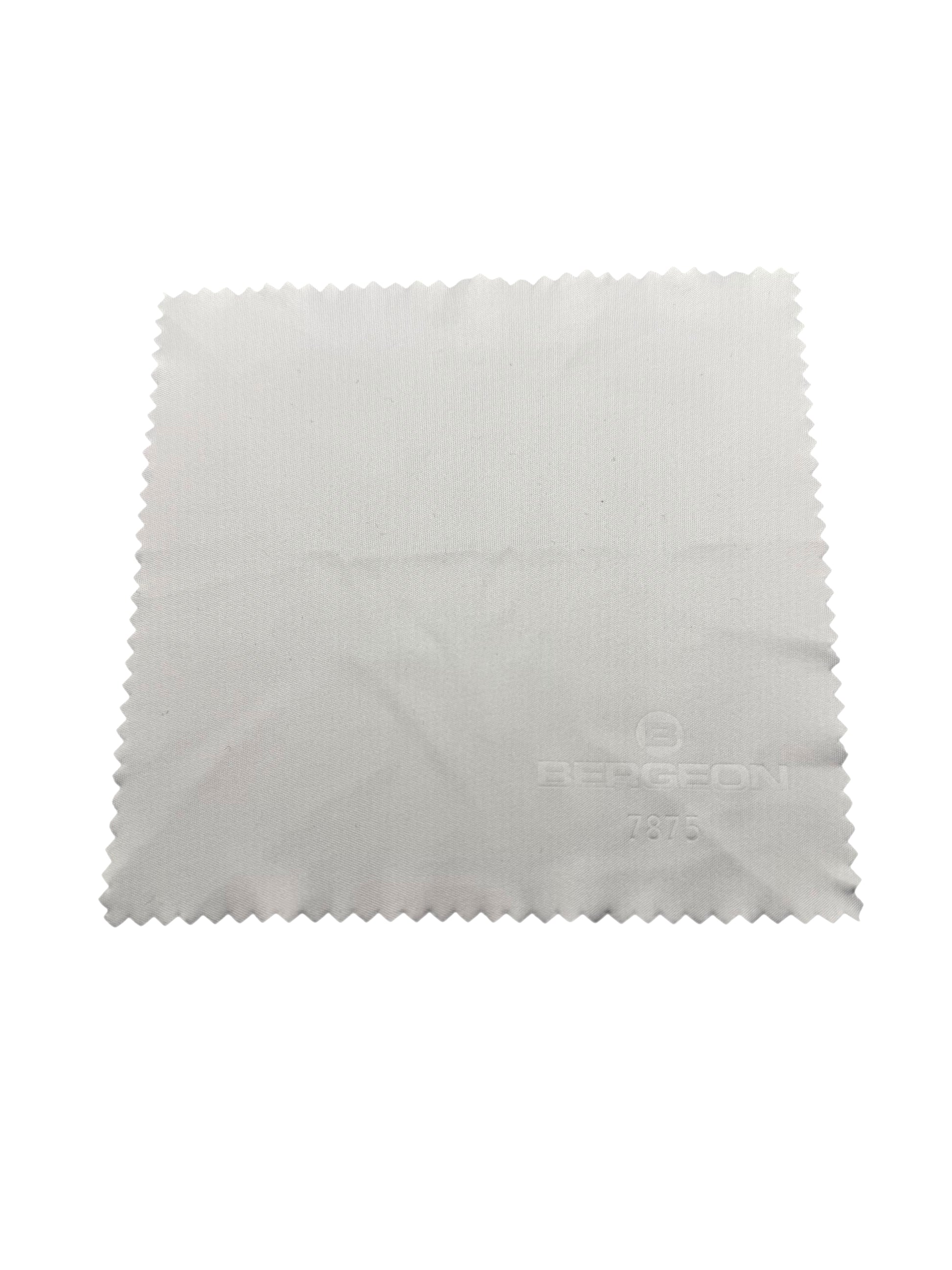 White fabric swatch on a white background